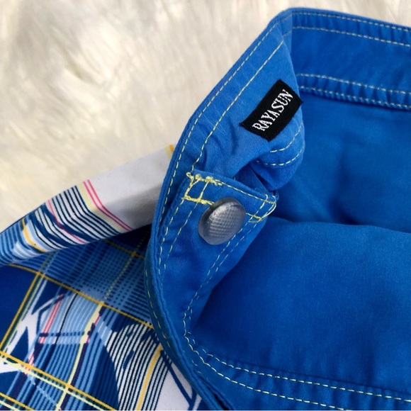 Raya Sun Wrap Skirt Swimwear Beach Cover Up Blue Reversible Floral Print NEW - Picture 9 of 9